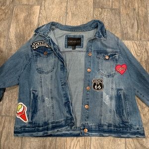 jean jacket with patches